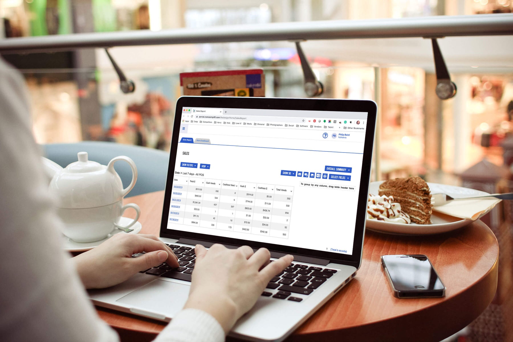 school store online sales reporting