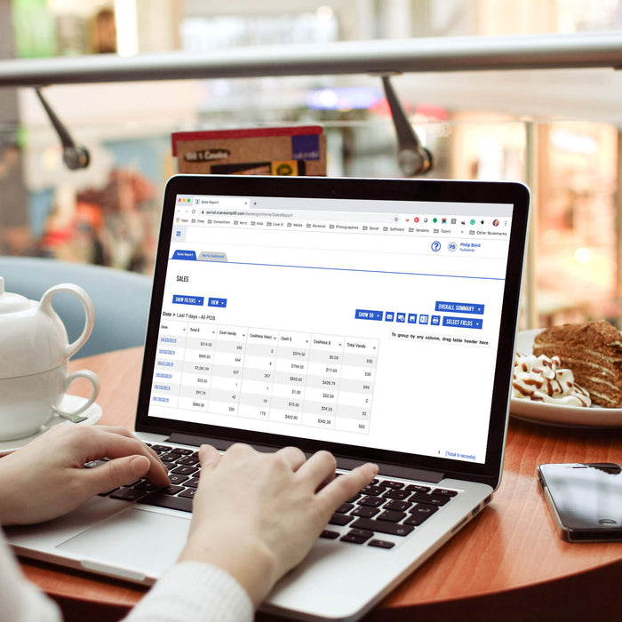school store online sales reporting