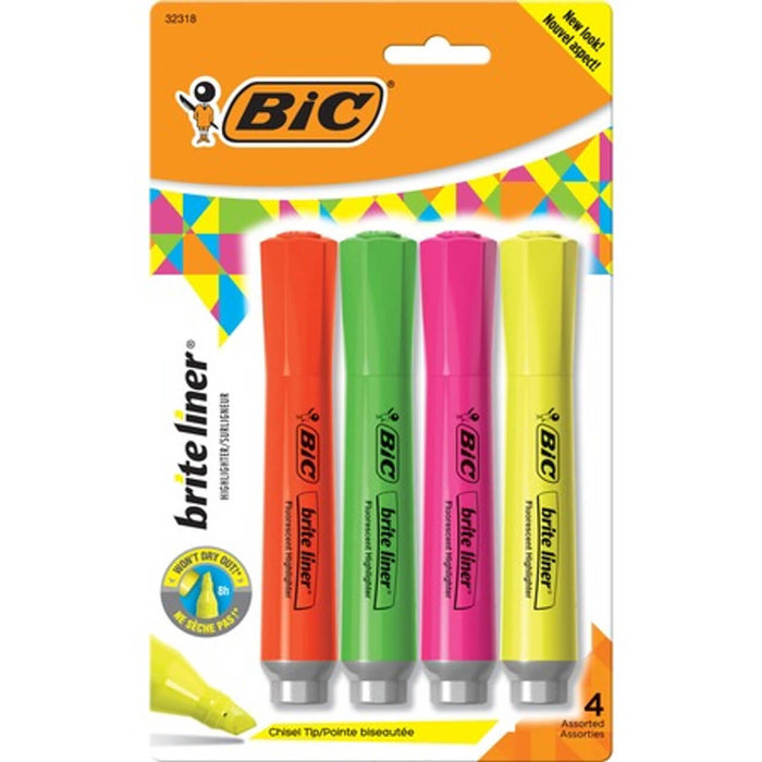 Bic Brite Liner Highlighters 4-Pack