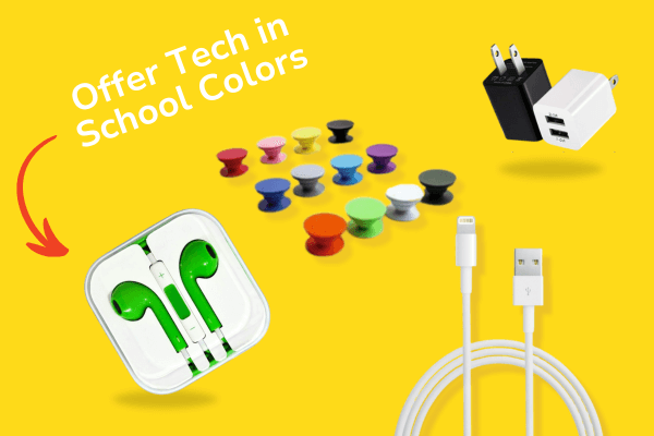 school store tech charging ear buds