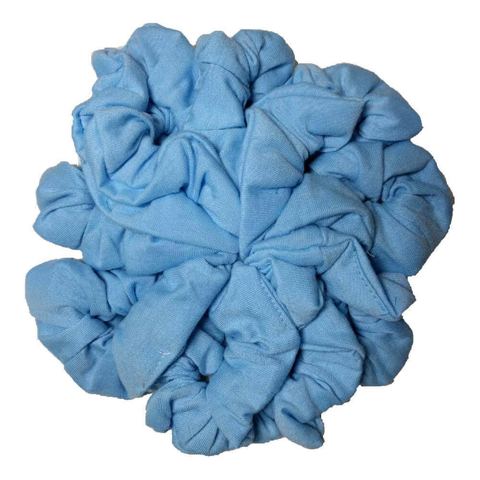 light blue school scrunchie