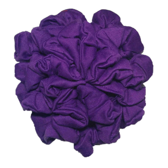 purple school scrunchie