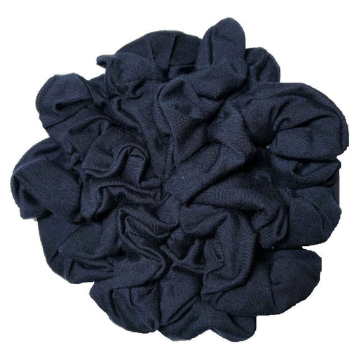 navy school scrunchie